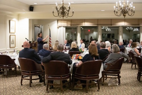 speaker at center for family owned business dinner